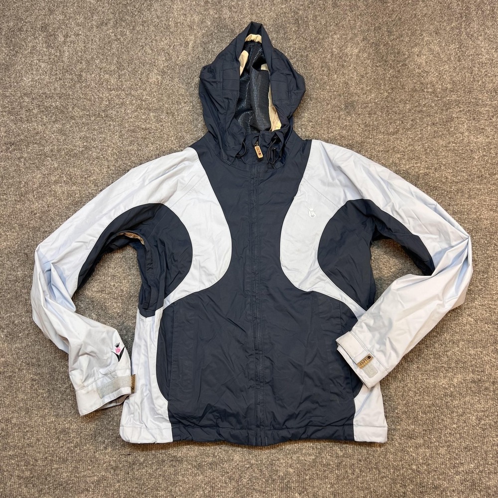 Burton Jacket Womens XS Blue Hooded Insulated Ski Snowboard Colorblock Winter